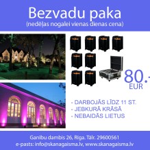 Bezvadu akumulatora apgaismojuma paka <br /><span style=text-transform:none;><small> komplekts</small></span> Bezvadu akumulatora apgaismojuma paka <br /><span style=text-transform:none;><small> komplekts</small></span>