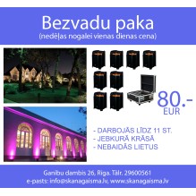 Bezvadu akumulatora apgaismojuma paka <br /><span style=text-transform:none;><small> komplekts</small></span> Bezvadu akumulatora apgaismojuma paka <br /><span style=text-transform:none;><small> komplekts</small></span>
