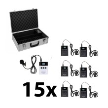 Portatīvā audio pārraides sistēma 14 personām (sinhronai tulkošanai, audio gids)<br /><span style=text-transform:none;><small></small></span>